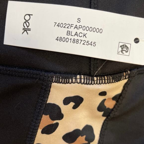 Leggings, NWT Leopard and Black Gym, Workout, Full length, Cabana, Ladies Small - Picture 4 of 4